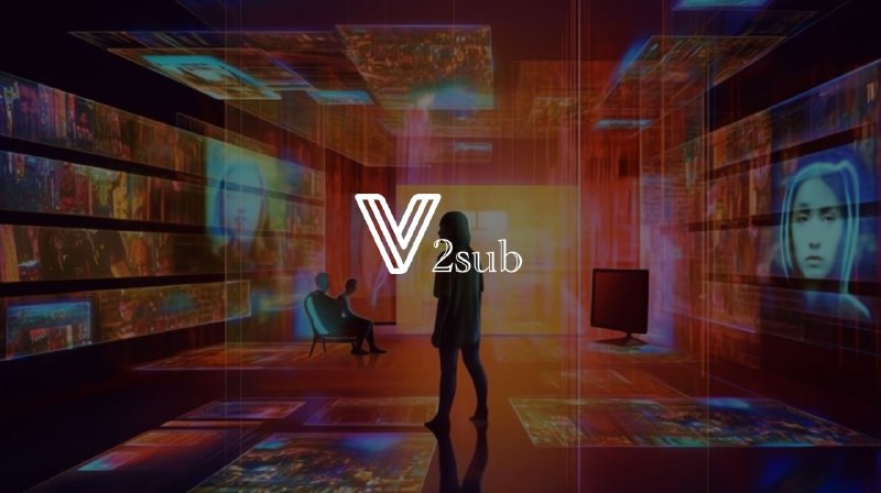 #App📺 根据视频内容生成字幕 —— V2sub🍿️ V2sub 是基于语音识别技术开发的一款 AI 智能字幕生成软件， 可将任意视频转换为各种语言的字幕，软件操作简单，任何人可以轻松一键生成
