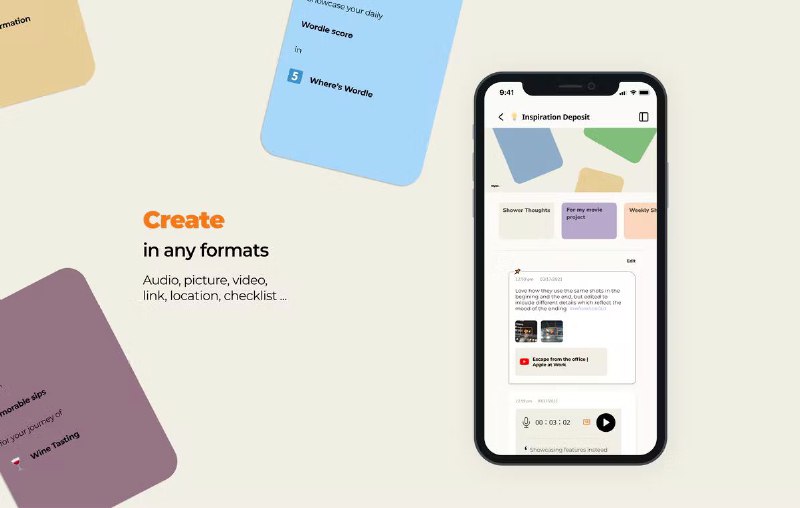 #App #iOS📝 让你更自由的记录、创作和发布 —— mysc.📱 mysc. 是一个为生活而设计的记录工具，希望让更多普通人能够自由的记录，创作和发布
