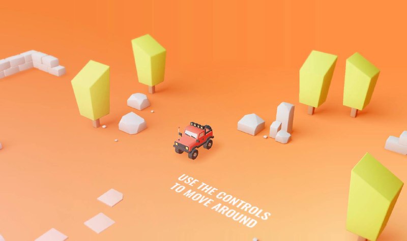 #Web💻 又是一个摸鱼的好网站：bruno-simon🚗 一个可以直接让你在网页上玩赛车游戏的网站，该网站对 PC 和移动设备的支持都不错，可以让你在这个相对开阔的场地上极速飙车