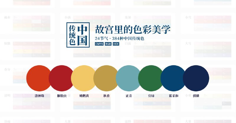 #Book #Figma👬 之前有朋友分享过一个关于中国传统配色的 Figma 文件，里面提供的色彩内容质量很高，而且命名也十分有巧思