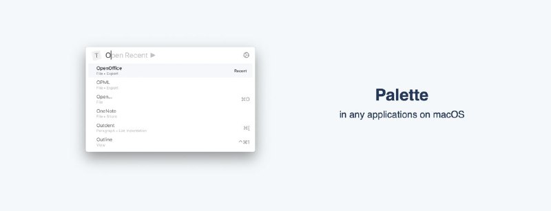 #macOS #APP 📝 Palette：用键盘搞定软件快捷操作Web | Download👉 Features：- 搜索栏式 App，界面简洁清爽；- 支持自定义热键；- 支持换肤；- 支持针对不同 App 设置行为、黑名单；- 支持模糊搜索；- 支持中文在内的多国语言