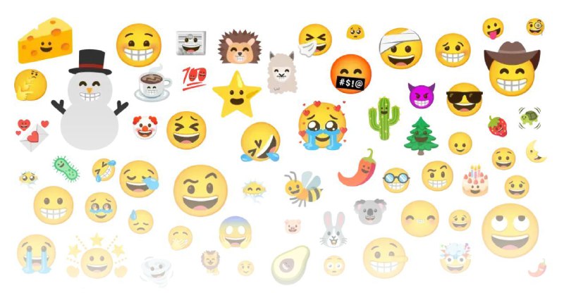 #Web👻 用新的 Emoji 来聊天吧 —— Emoji Kitchen👉 Google 此前在自家的 Android 键盘中加入名为 Emoji Kitchen 的功能，可以让两个不同的 emoji 表情组合成一个新的表情